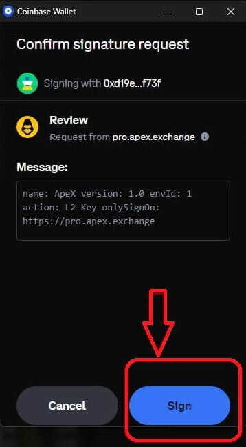 E faʻafefea ona faʻafesoʻotaʻi le atotupe i le ApeX e ala i le Coinbase Wallet E faʻafefea ona faʻafesoʻotaʻi le atotupe i le ApeX e ala i le Coinbase Wallet
